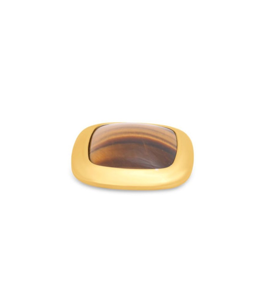 Juwelen MelanO | Melano Ko Gem Square L Tiger Eye