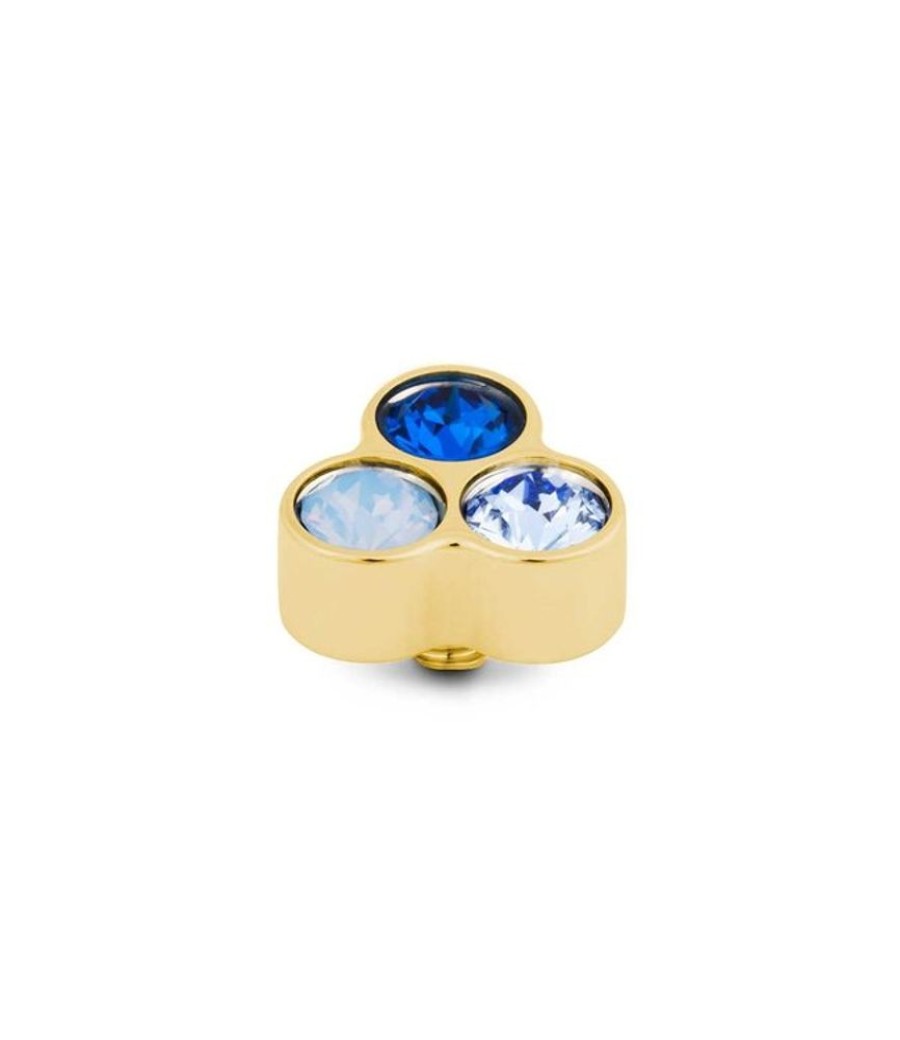 Juwelen MelanO | Melano Twisted Trio Stone Blue Setting