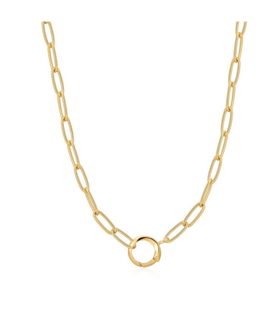 Juwelen Ania Haie | Ania Haie Halsketting Charm Gold Link Chain Connector