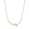 Juwelen Ania Haie | Ania Haie Halsketting Gold Knot T Bar Chain