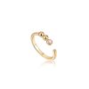 Juwelen Ania Haie | Ania Haie Ring Orb Gold/Rosequartz