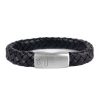 Heren Steel & Barnett | Steel & Barnett Leather Bracelet Cornall Black M