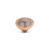 Juwelen MelanO | Melano Twisted Crystal Pearl Bronze Setting