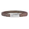 Heren Steel & Barnett | Steel & Barnett Leather Bracelet Riley Vintage Brown M